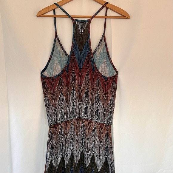 Banana Republic Chevron Maxi Dress Size‎ Small Racer Back Boho Chic Travel Indie - Picture 5 of 9